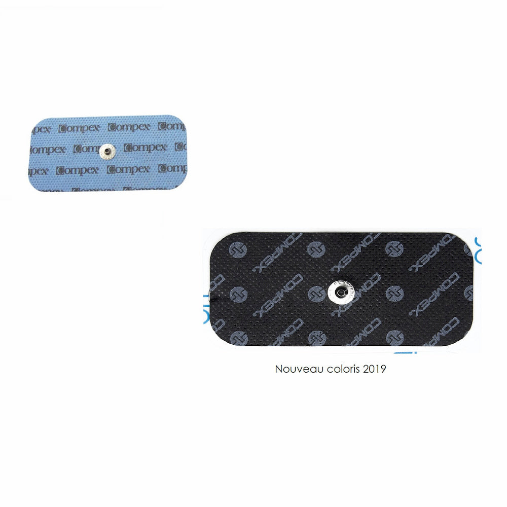 Sachet de 2 électrodes 1 Snap central 5 x 10 cm