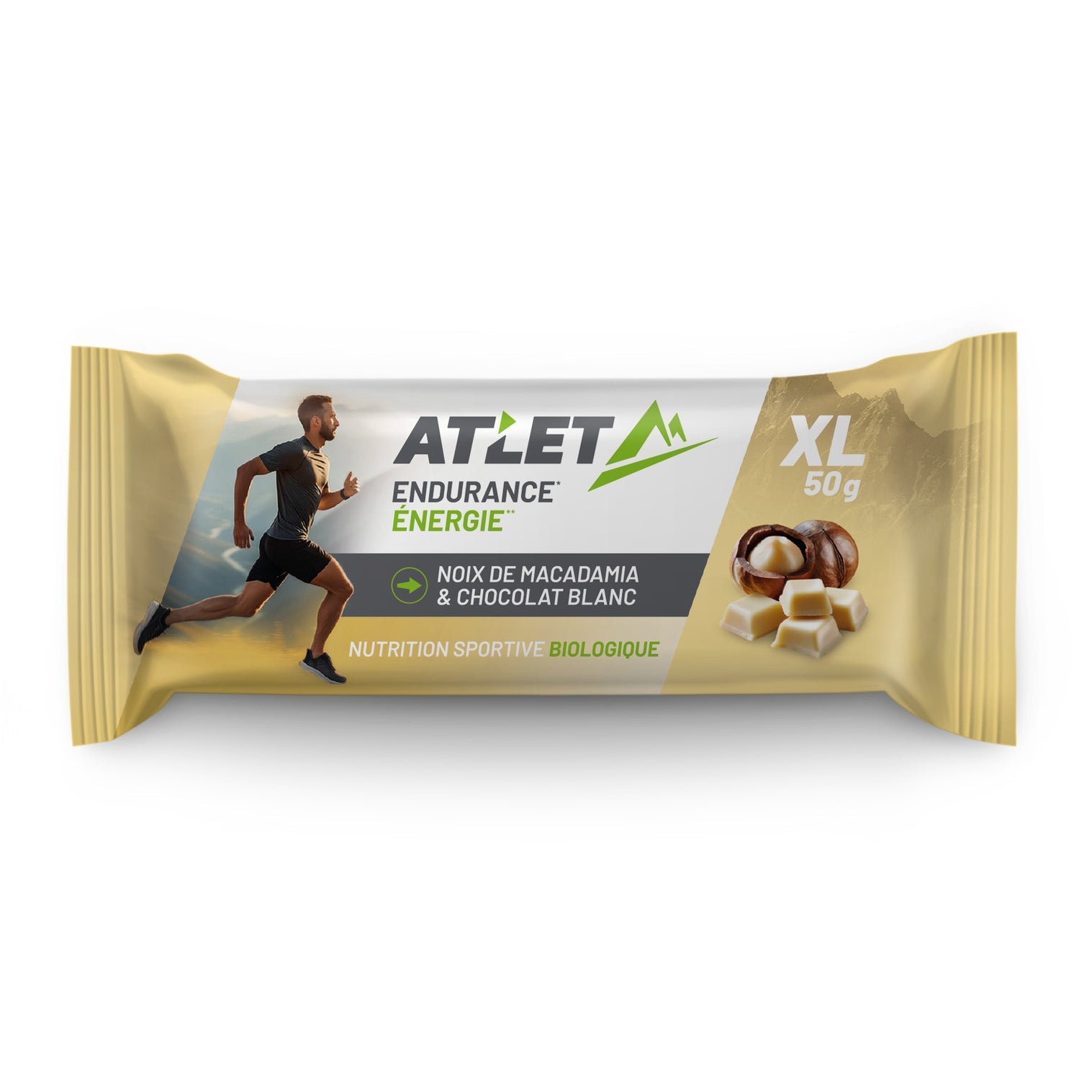 Barre Energétique Noix de macadamia & Chocolat blanc Bio